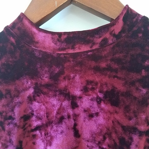 Arizona Jean velvet mini dress, Burgundy, S - Picture 5 of 8